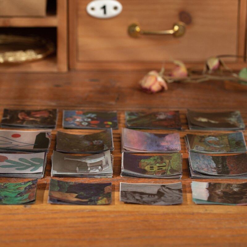 Vintage Medieval Antique Material Paper Retro Journaling junkJunk Scrapbooking Label Plants illustrated LOMO Cards