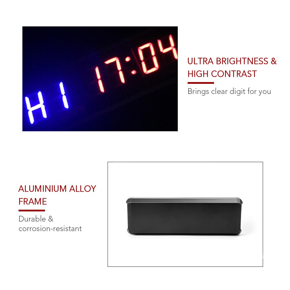 Programmierbare Ausbildung Timer LED-anzeige Intervall Timer Wanduhr mit Fernbedienung für Fitnessstudio Fitness Ausbildung 1,5 Zoll Countdown Uhr