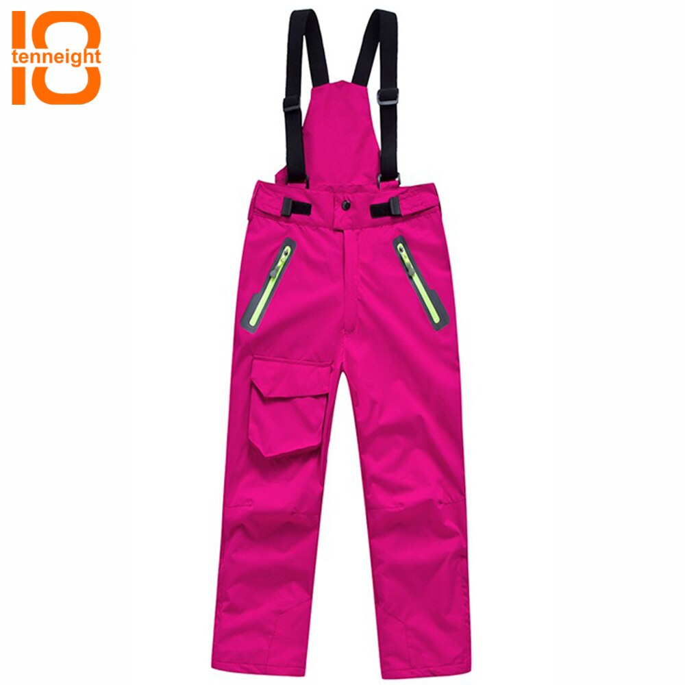 TENNEIGHT Winter Boys/Girls Ski Pants Windproof thermal children hiking pants Overall Pants outdoor sports Snow Ski Trousers