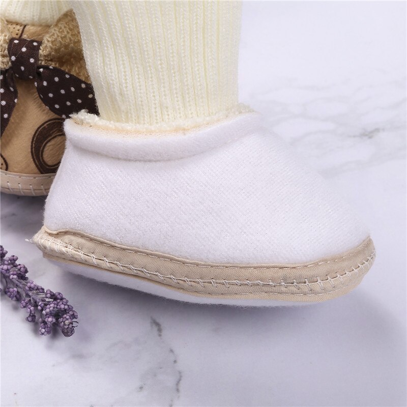 neue Kleinkind Baby der Wanderschuhe Kleinkind Plüsch Antiskid Stiefel für freundlicher Spitze hoch Bogen Sohle Socken für junge mädchen Winter