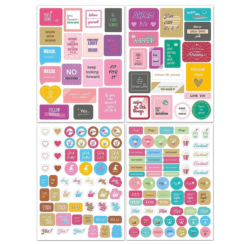 12 Sheets Planner Stickers Monthly Tabs for DIY Calendar, Weekly Daily Planner Stickers Work Planning Budget Decals