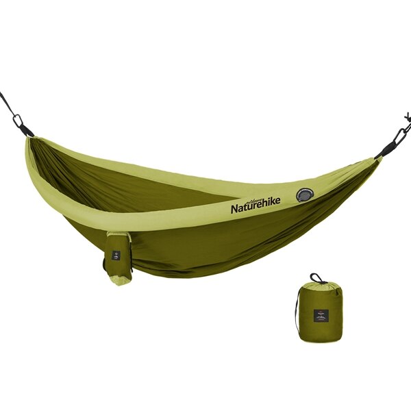 NatureHike Outdoor indoor Inflatable tube Hammock Sleeping Tent Single double Hanging Tent Folding dormitory hanging chair: Green