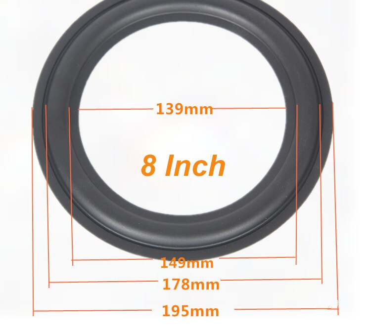 Speaker Rubber Surround Repair 4 Inch 5 Inch 6.5 8 Inch Speaker Subwoofer Accessories General Folding Edge DIY Audio Products: 8 inch