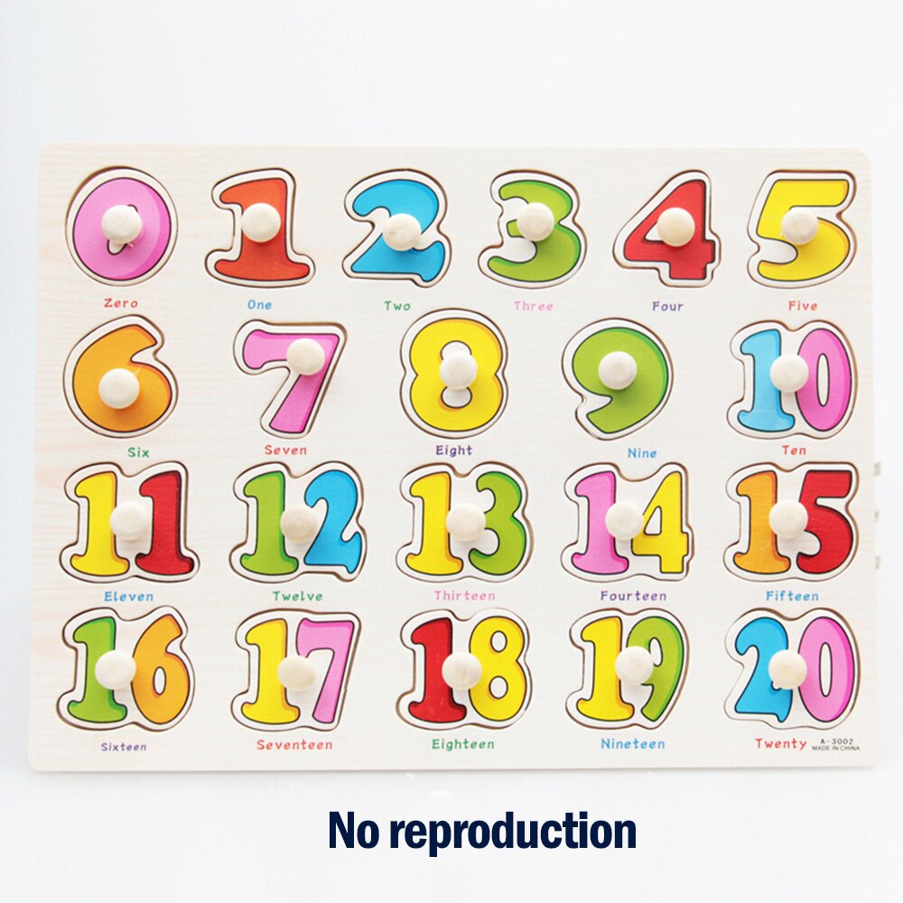 30cm Kid Early Educational Toys Baby Hand Grasp Wooden Puzzle Toy Alphabet And Digit Learning Education Child Wood Toy: 04