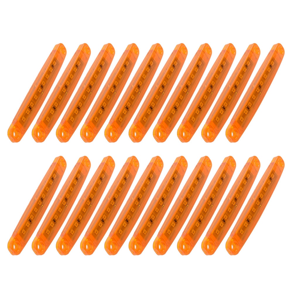 Luz LED de 20 piezas para camiones, luces de posición lateral para autobús o coche, iluminación ámbar impermeable, reemplazos de lámparas de señal de 24V