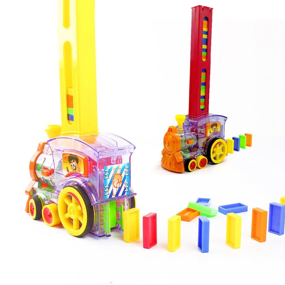 Domino Set Speelgoed Trein Blokken Met Automatische Leggen Functie Kids