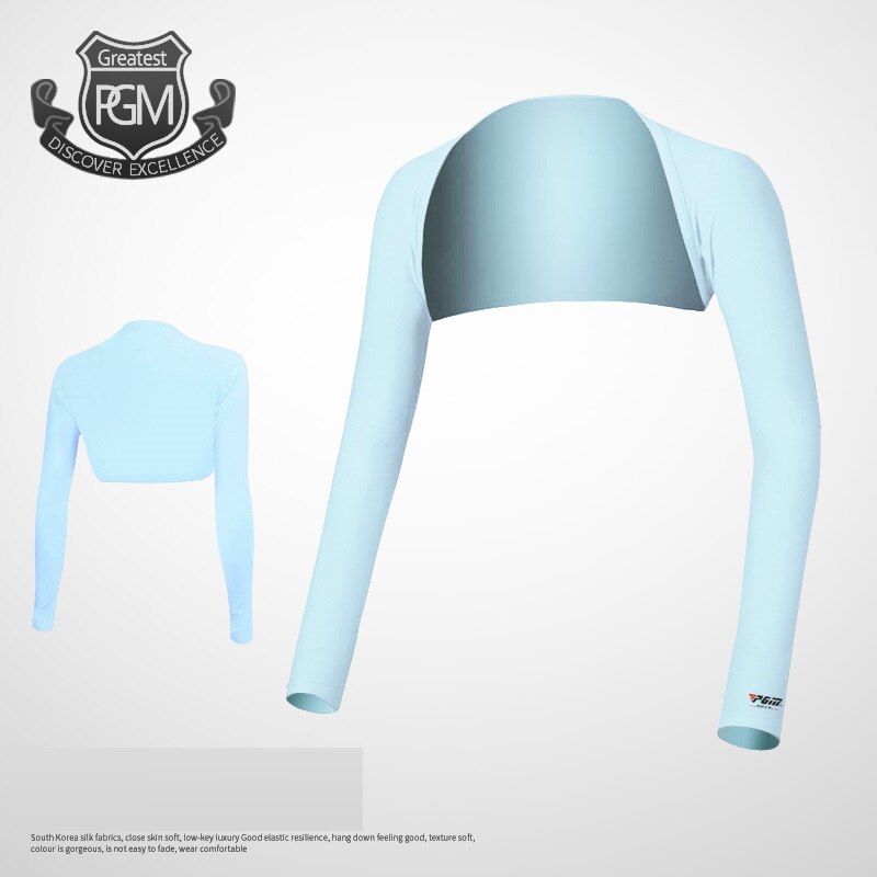Femmes Golf glace soie manchette dame bras Protection solaire UV Protection châle multifonction Cape manches été refroidissement vélo manchette cyclisme: Bleu / S