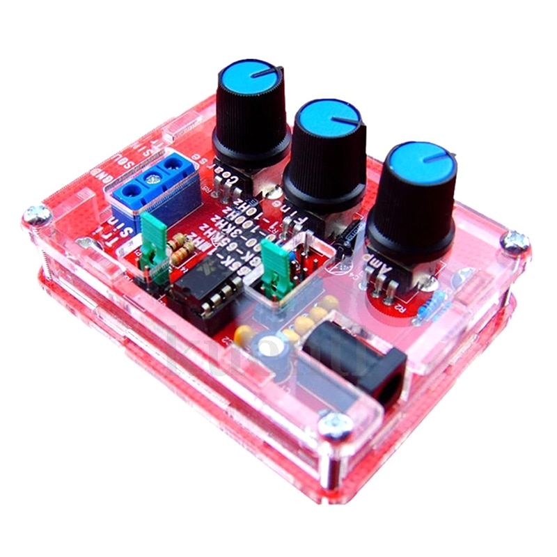 Xr2206 funktionsgenerator signalgenerator sinesquare bølge 1hz - 1 mhz rød