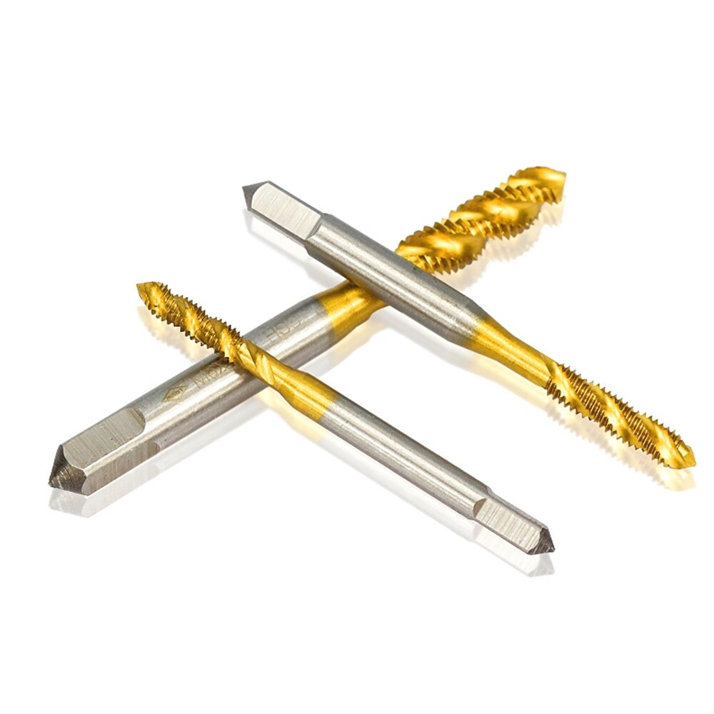 Tornillo de acero de titanio hss, rosca espiral métrica recubierta m2 / m2.5 / m3 / m3.5 / m4 / m5/m6, macho tr manual
