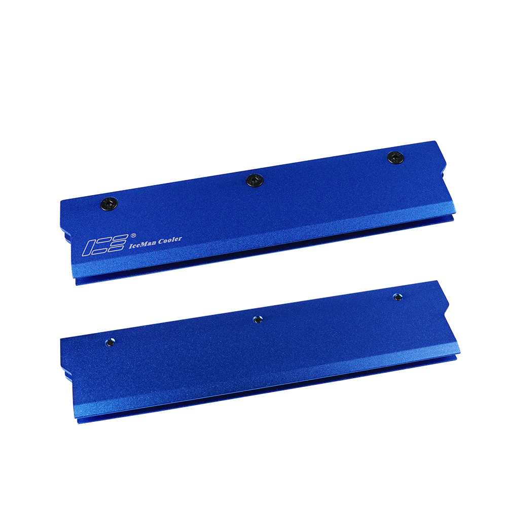 Iceman refroidisseur RAM dissipateur thermique armure pour ram refroidisseur mémoire aluminium dissipateur thermique RAM de bureau veste noir bleu rouge: Blue