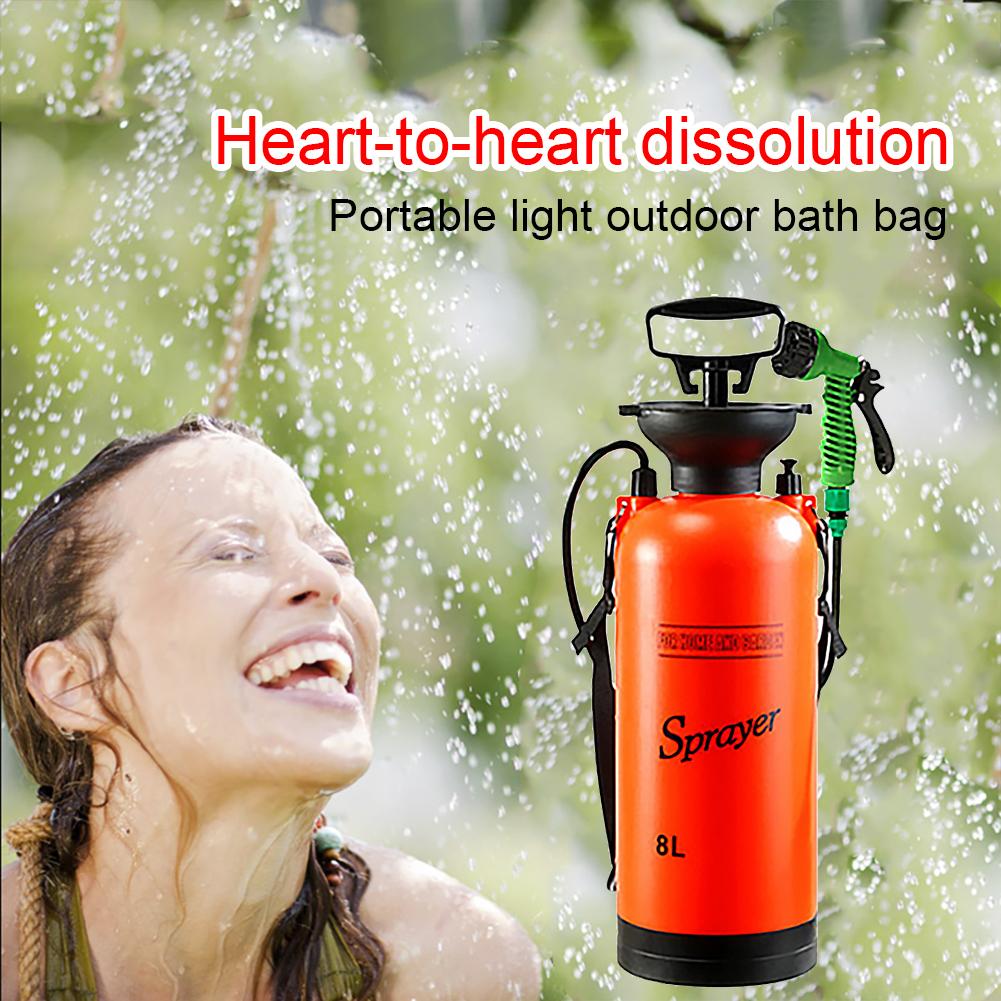 Udendørs bruser bærbar campingbruser multifunktions badesprøjte vanding blomster bilvask lille sprøjte 5l