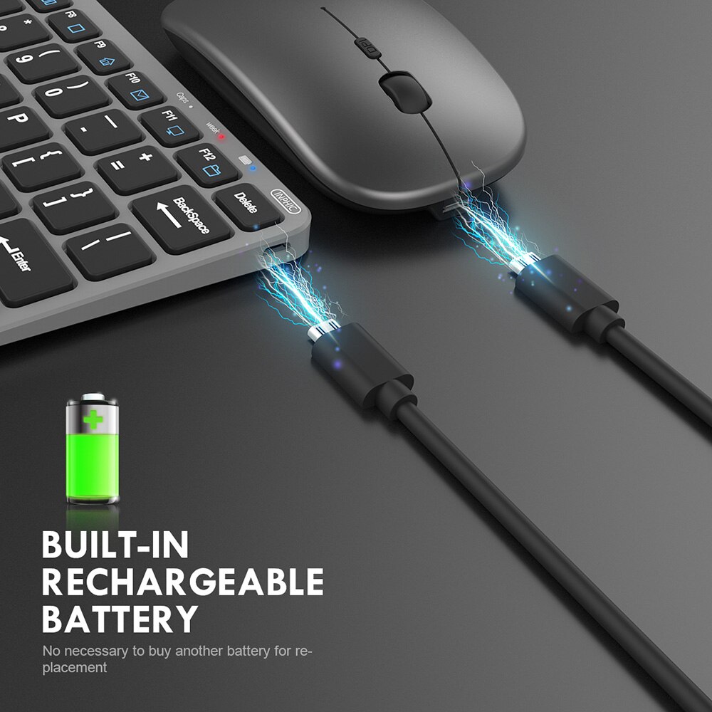 Wireless Keyboard and Mouse Rechargeable bluetooth 2.4G Wireless Keyboard With Mouse Noiseless Ergonomic Keyboard For Macbook PC