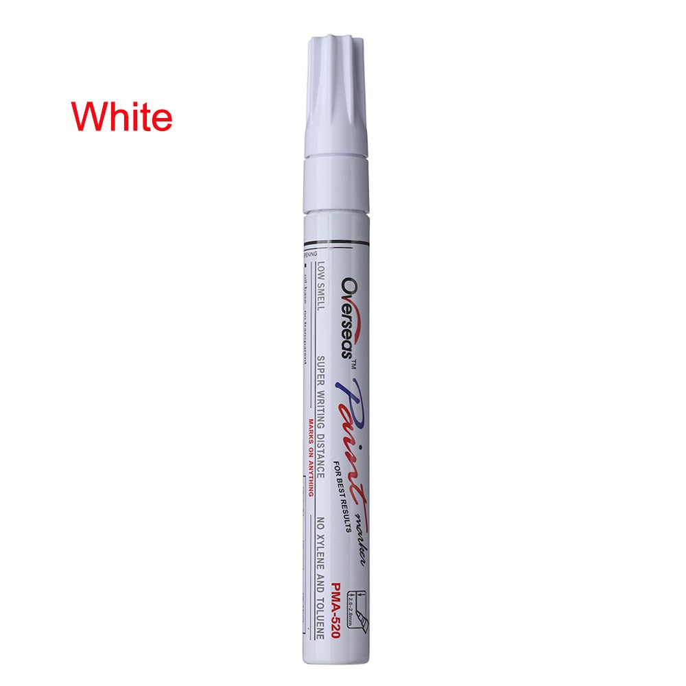 Universele Waterdichte Olie Permanente Verf Marker Pen Band pen Motorfiets Auto Tyre Loopvlak Rubber Metalen Verf Pennen: white