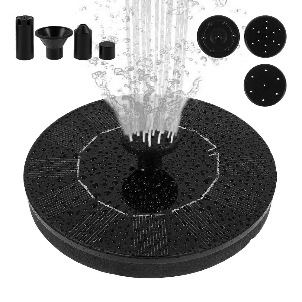 Solar Water Fountain Pool Pond Waterfall Fountain Garden Decoration Outdoor Bird Bath Solar Powered Floating Water Pump Fountain: C 13CM