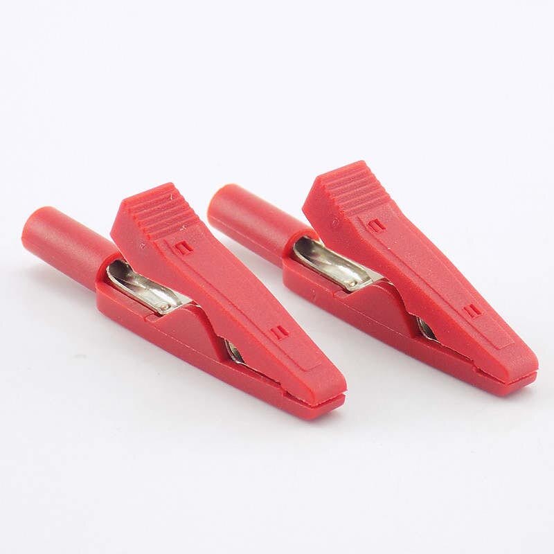 2 Mm Banana Plug Alligator Clip Test Lead Connector Kabel Krokodil Geïsoleerde Probes Adapter Voor Multimeter Alligator Pen L19