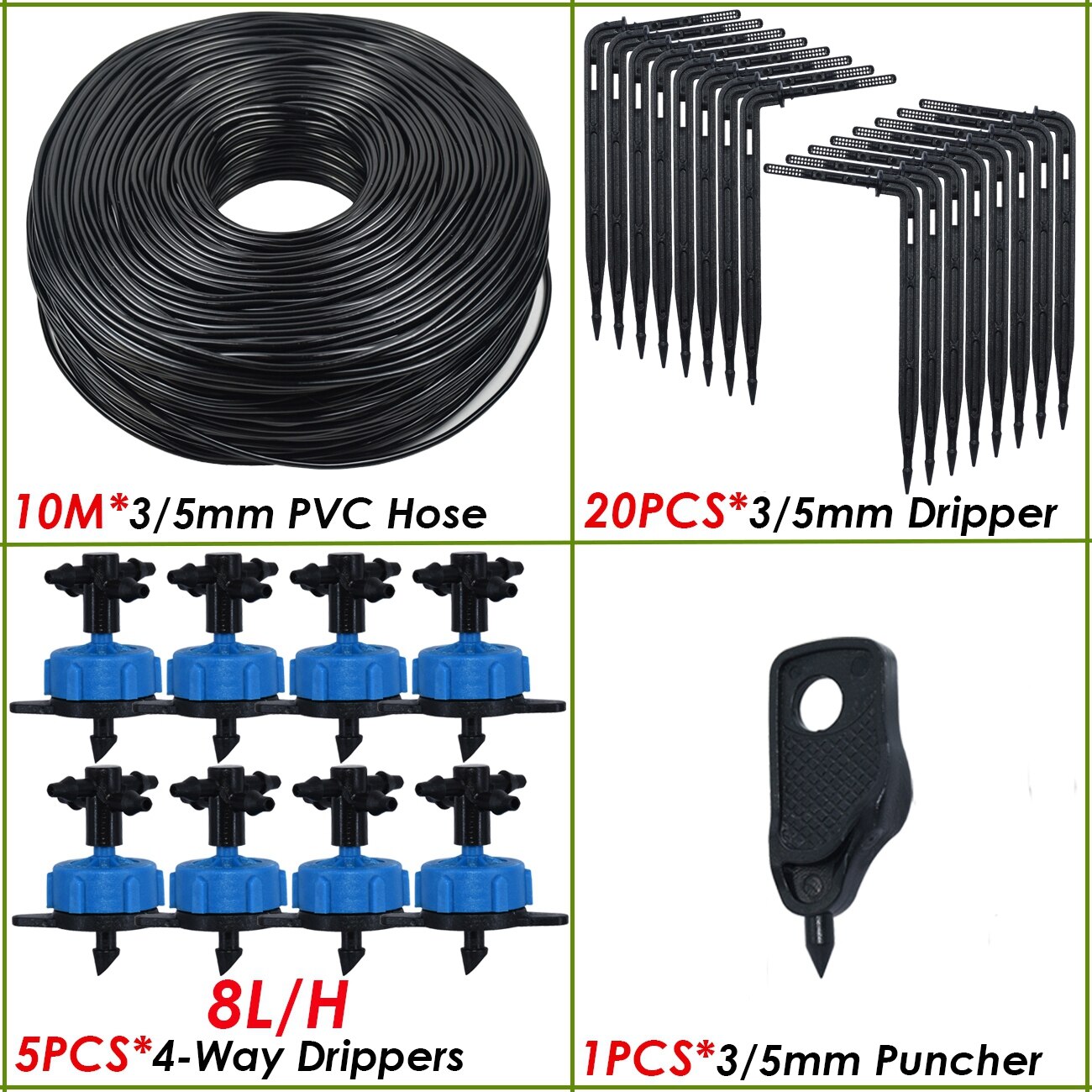 KESLA 4L/H arrow drip system emitter 4-way drip arrow Dripper Greenhouse Irrigation system water garden 40sets 20sets 10set: Clear