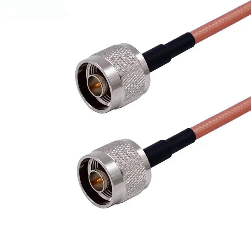 Cable de doble blindaje RG400, enchufe macho L16 N a conector macho L16 N, adaptador de puente Coaxial RF recto,