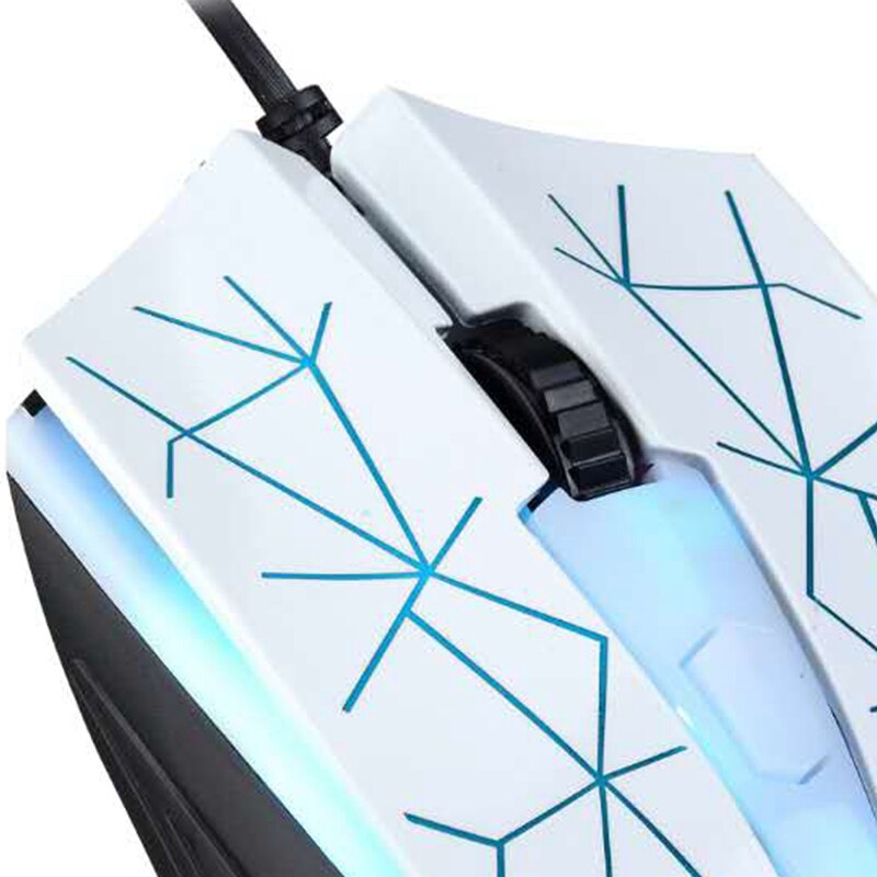 WARWOLF 7 Farbe Licht Gaming Maus 4D USB Wired Gaming Maus 4 Zahnräder 2400 DPI für PC Laptop Maus