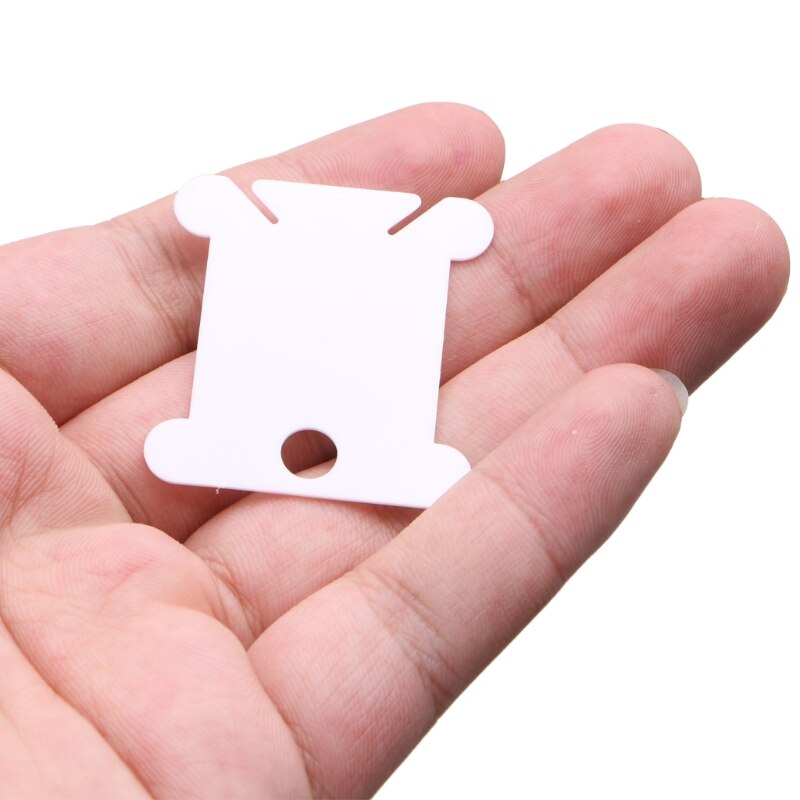 100Pcs Embroidery Floss Craft Thread Bobbin Cross Stitch Storage Holder Plastic