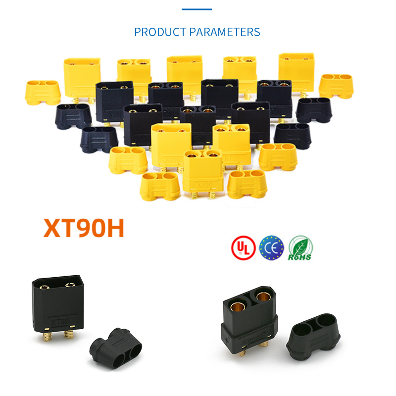 4pcs/lot Amass XT90 Battery Connector Set 4.5mm Male Female Gold Plated Banana Plug For RC Model Battery (2 pair)