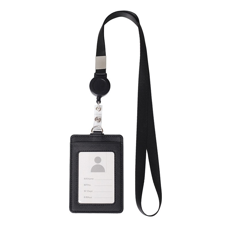 Retractable Lanyards Id Kaarthouder Pu Business Badge Kaarthouder Met Ketting Band Pass Case Cover Bedrijf & Kantoorbenodigdheden