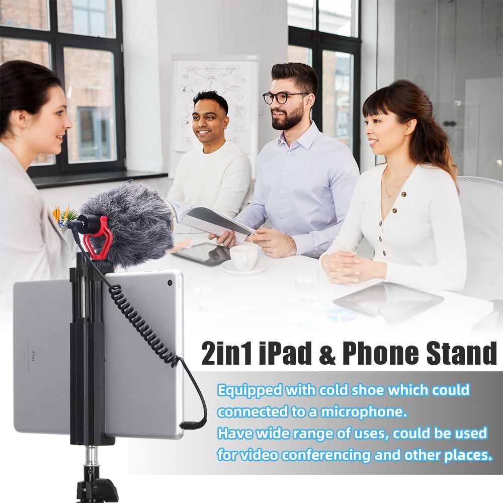 Universele Tablet Klem Houder Statief Mount Adapter Compatibel Met Iphone &amp; Ipad Pro/Air/ Mini Met Koud Schoen voor Microfoon