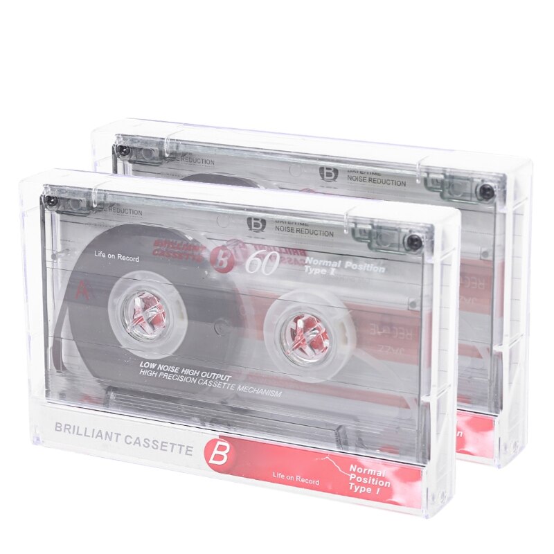 2 Stuks Standaard Cassette Leeg Tape Speler Lege 60 Minuten Magnetische Tape M76A