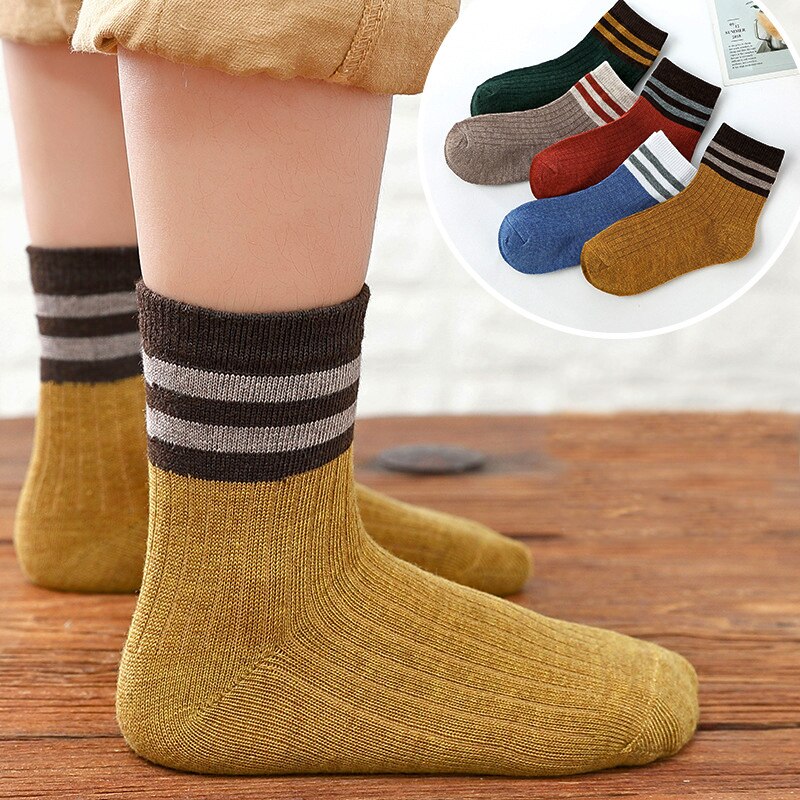 Kinderen Sokken Set Winter Dikker Warmer Zachte Katoenen Baby Meisje Winter Kleding Baby Peuter Kerst Sok Jongens Stuff 5 stuks