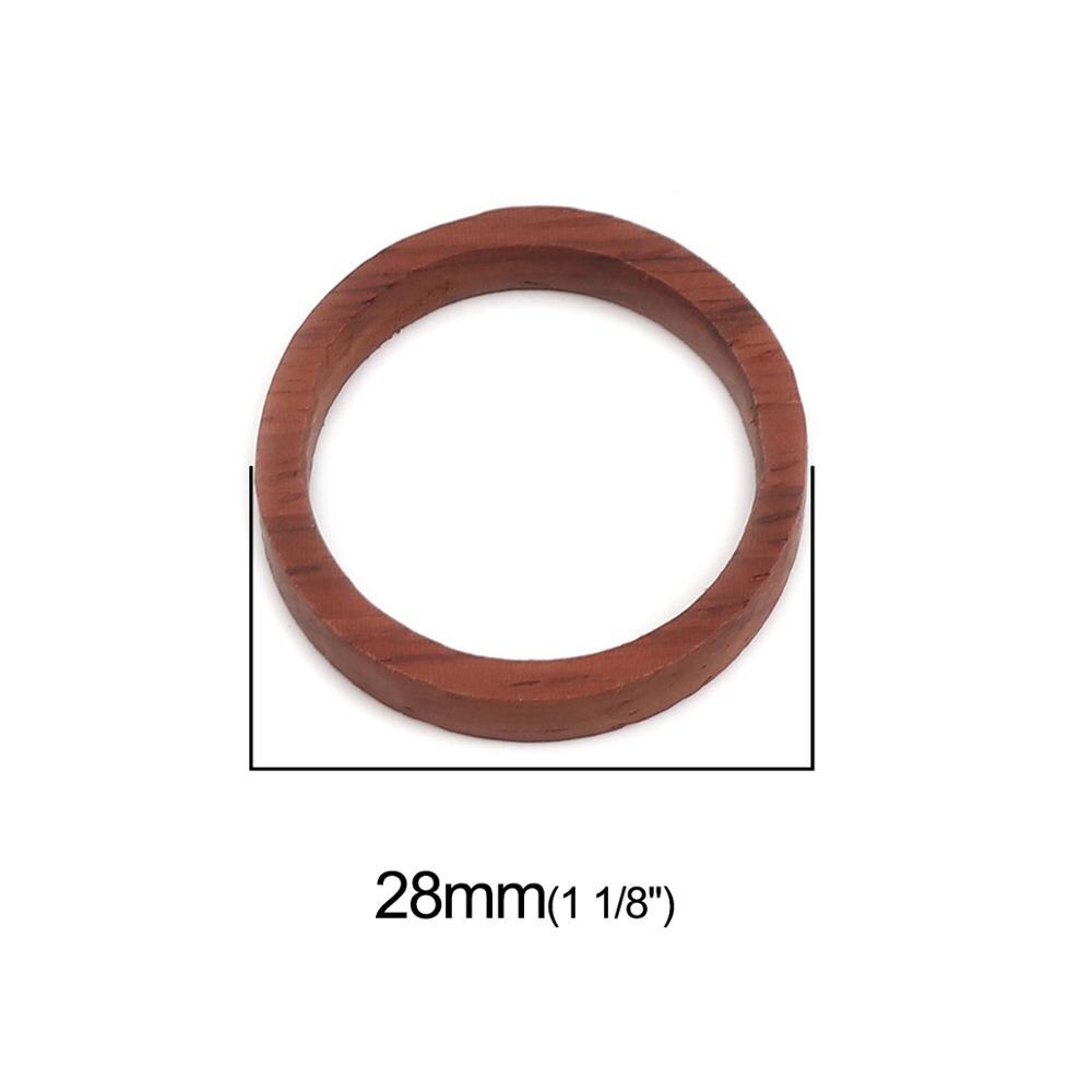 1 Pcs Sandelhout Open Terug Bezel Voor Hars Bruin Rood Ovale Walvis Vierkante Vissenstaart Hexagon Cone Kerst Halloween Verjaardag thuis: Round2.8