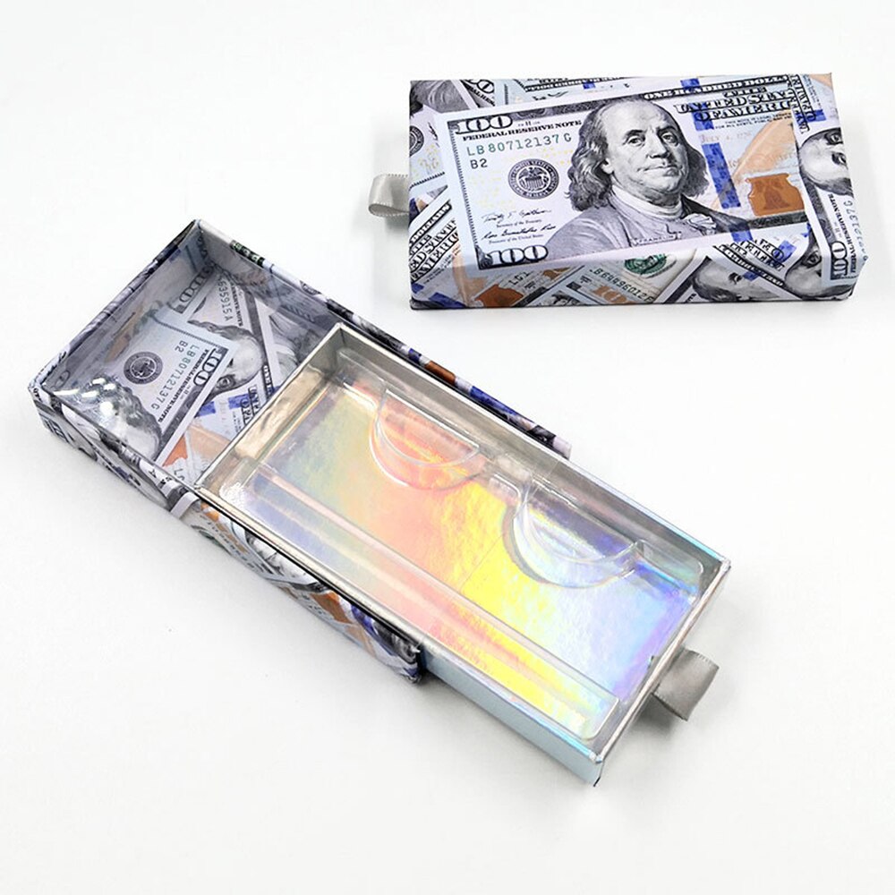 USD Eyelash Packaging Box Case with Transparent Tray Lashes Boxes Empty Eyelashes Package Box For 15-30mm Lashes Rectangle Box: 13