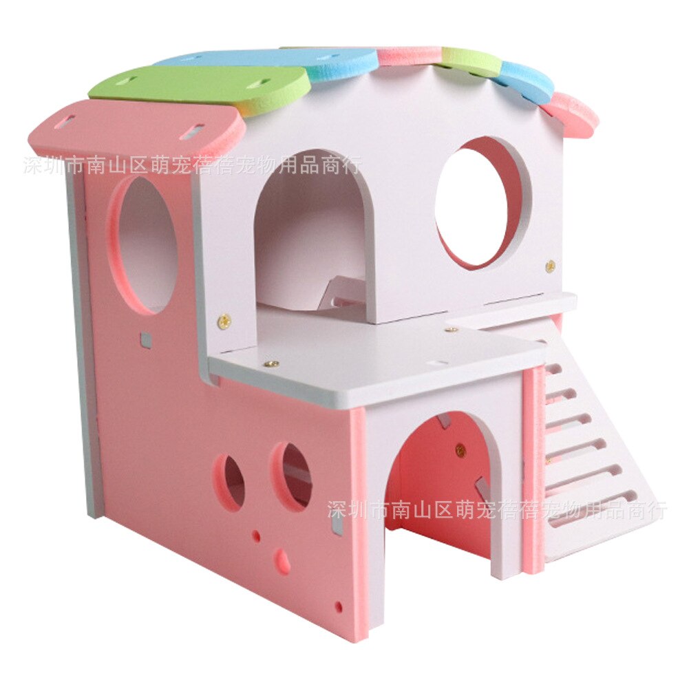 Pet Toy Hamster Rainbow-Colored Nest Hamster Toy-Color Large Villa