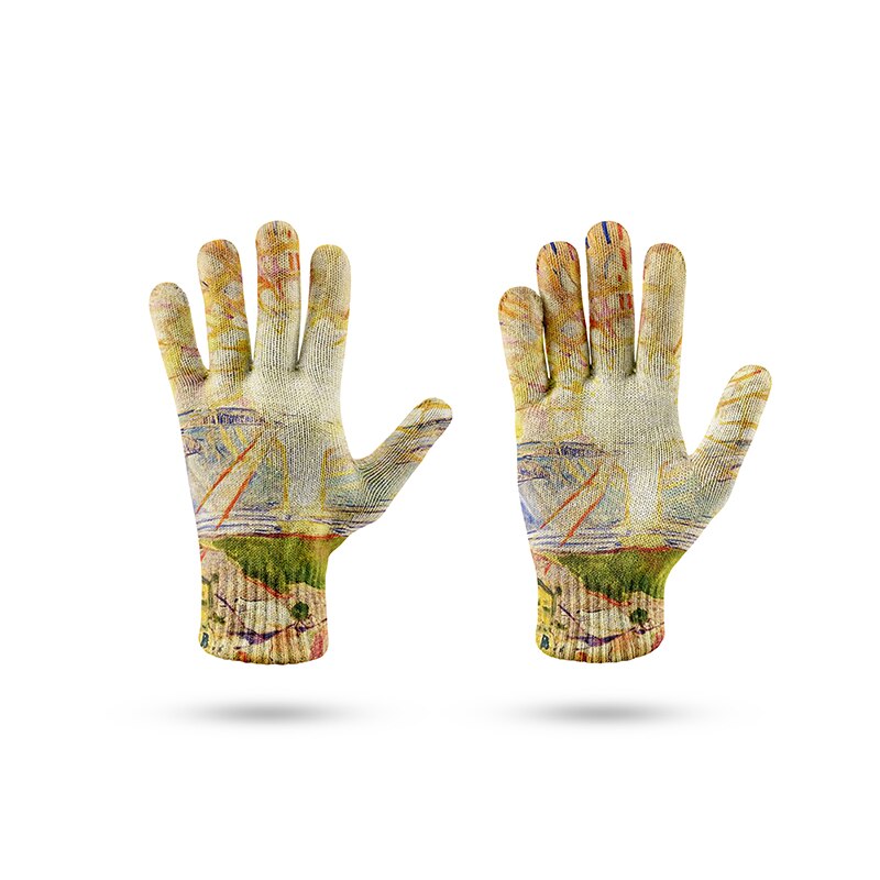 3d print heren en dames winter ski handschoenen outdoor rijden touchscreen wanten dames dikke warme stretch gebreide handschoenen: Stijl 6