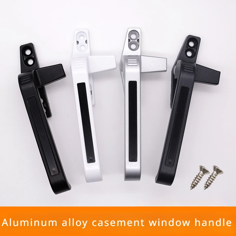Syvformet vindueshåndtag med flad åbning og udvendigt tryk, plastikstål aluminiumslegering vindueslåshåndtag