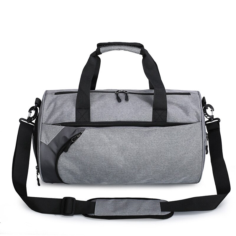 Multifunctionele Grote Capaciteit Mannen Reistas Waterdichte Outdoor Fitness Sport Weekend Tassen Schouder Handtas Met Schoen Zakje: Gray