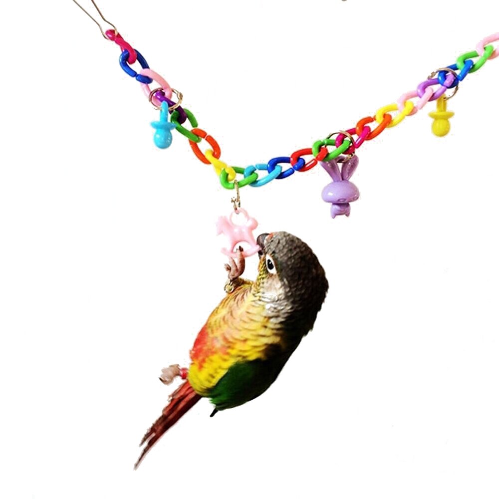 Birds Hanging Toy Climbing Ladder Swing Cage Toys Bridge String Swing Colorful Parrot Toys