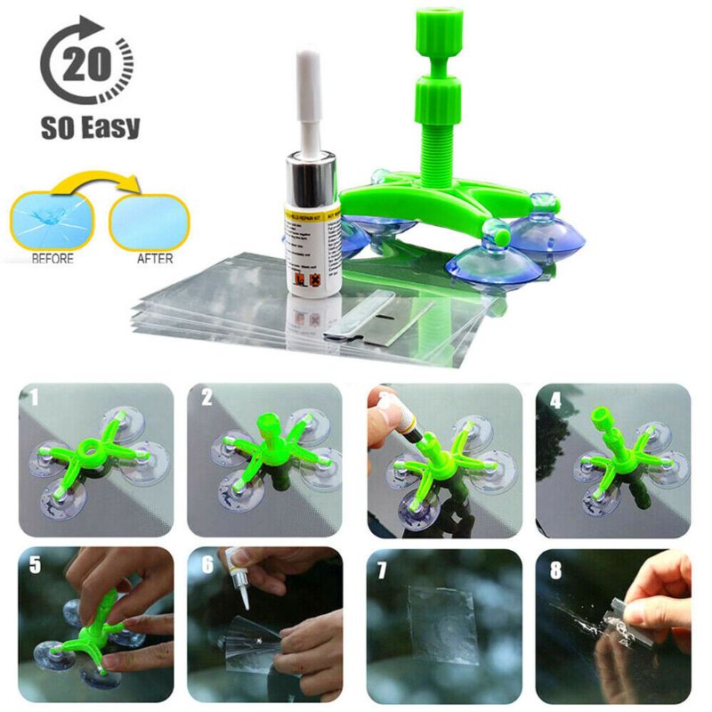 Windshield Car Window Glass Crack Repair Glue Kit Quick Fix DIY Car Windscreen