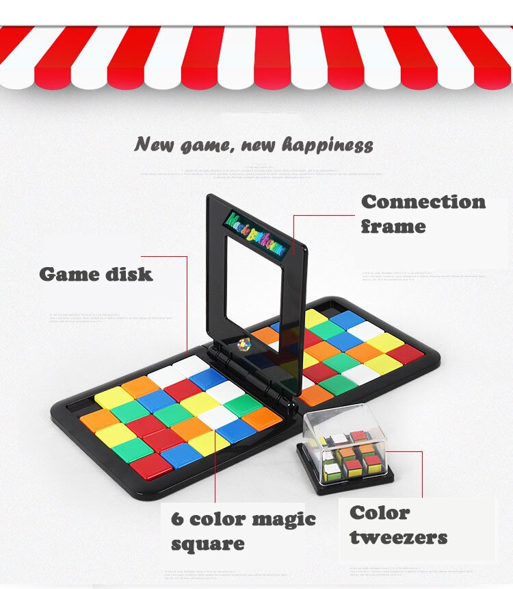 Cubo mágico de batalla de Color para niños, cubo deportivo interactivo para padres e hijos, juegos de escritorio, puzle, Juguetes