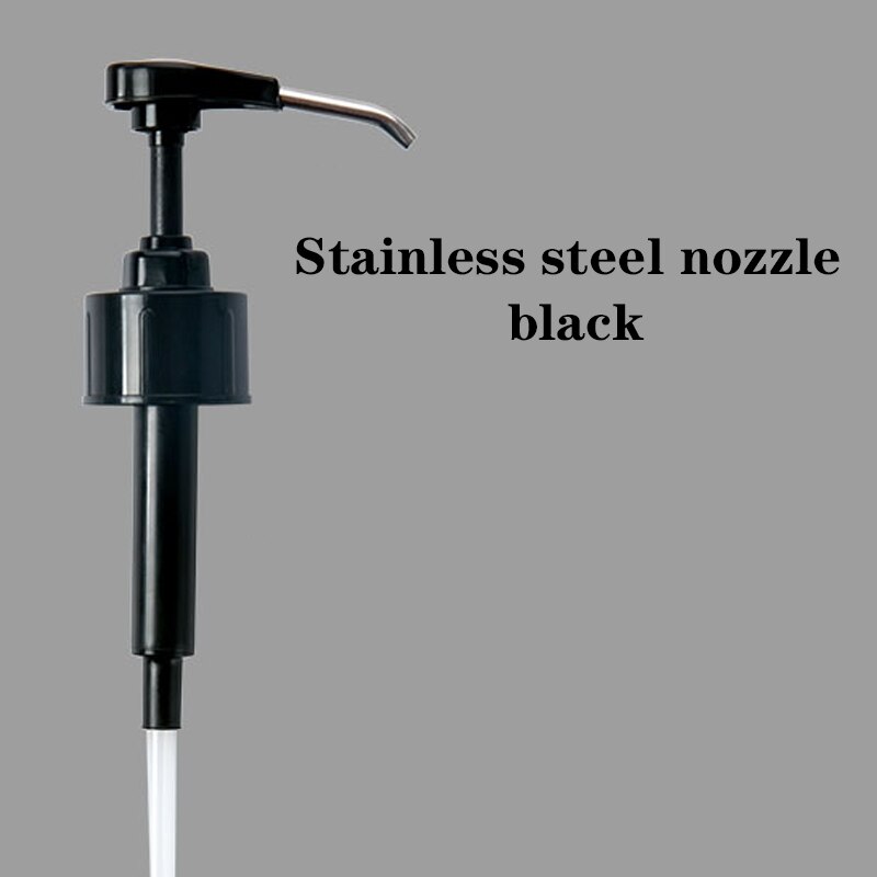 Syrup bottle press nozzle operation head household manual plastic pressure nozzle essential push-in artifact kitchen supplies: Metal black
