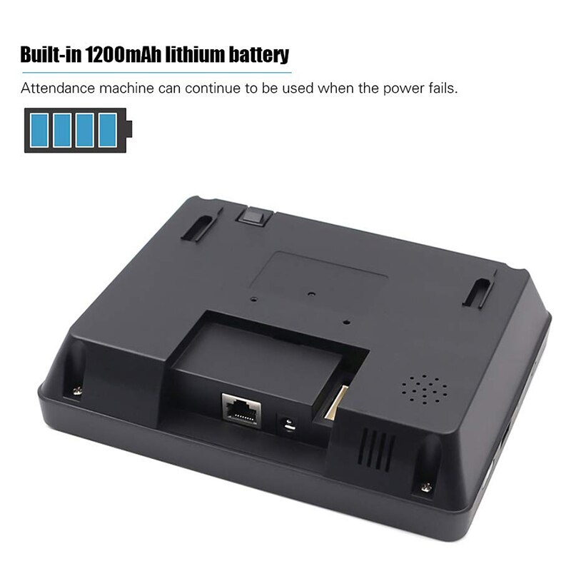 US Plug,H5 Attendance Machine Intelligent Biological Fingerprint Password Attendance Machine Employee Sign-In Recorder