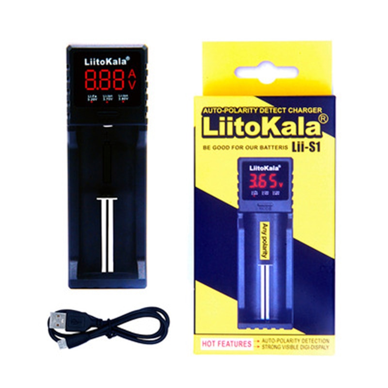 Liitokala Lii-S1 18650 Batterij Oplader Voor 26650 16340 RCR123 14500 LiFePO4 1.2V Mh Ni-Cd Rechareable Batterij Smart lader