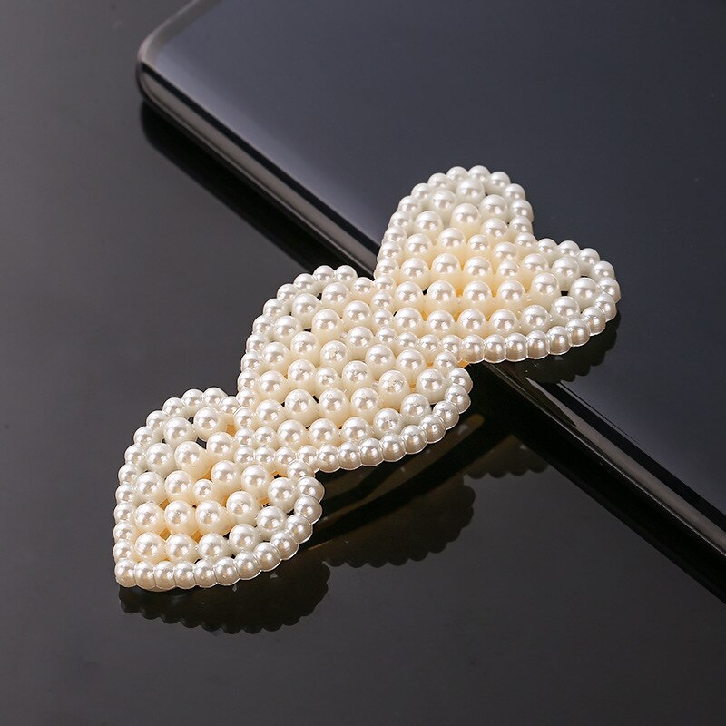 imitation pearl hairpin women's girl handmade pearl flower hairpin hair accessories