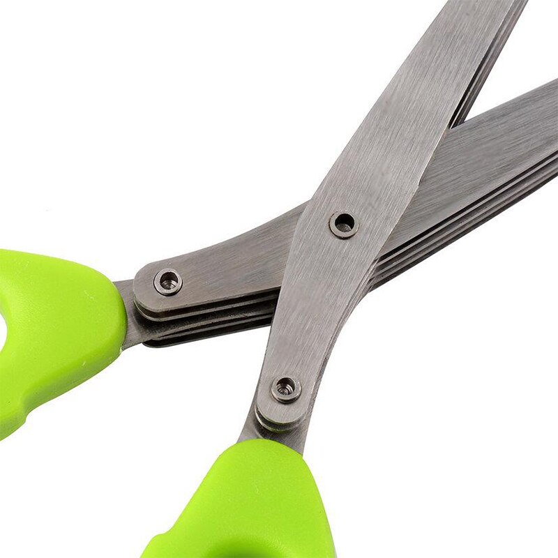 Keuken Schaar Roestvrij Staal Vijf Lagen Keuken Schaar Voedsel Snijders Groene Ui Koriander Zeewier Choppers Keuken Gereedschap