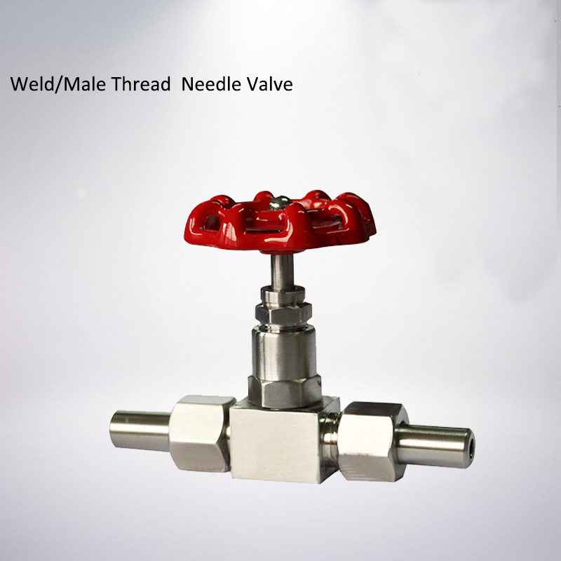 DN6 DN10 DN15 Welded Needle Valve Flow Control, High Pressure Stainless Steel 304 Male Thread Needle Globe Valve