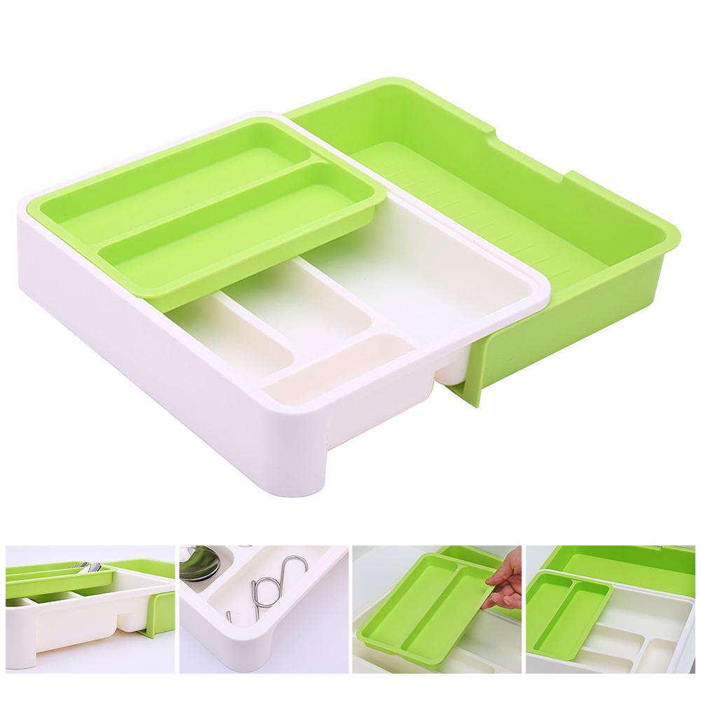 Kitchen drawer organizer plastic storage drawer Cutlery Tray for drawers divider Durable Utensil Multi Partition Safe Easy Clean