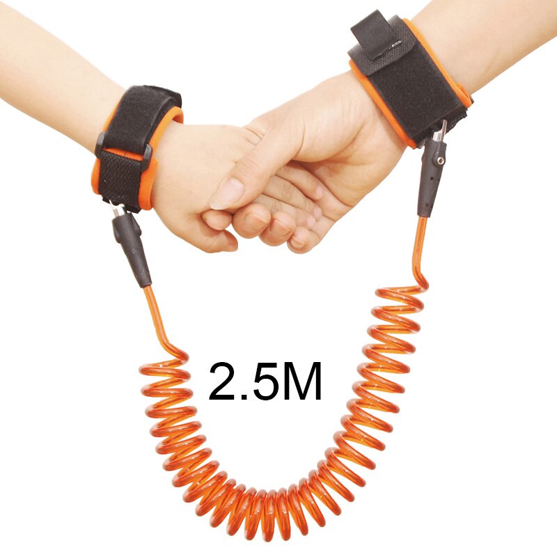 Anti Lost Wrist Link Toddler Leash Safety Harness for Baby Strap Rope Kids Outdoor Walking Hand Belt Band Anti-lost Wristband: Orange 2.5M