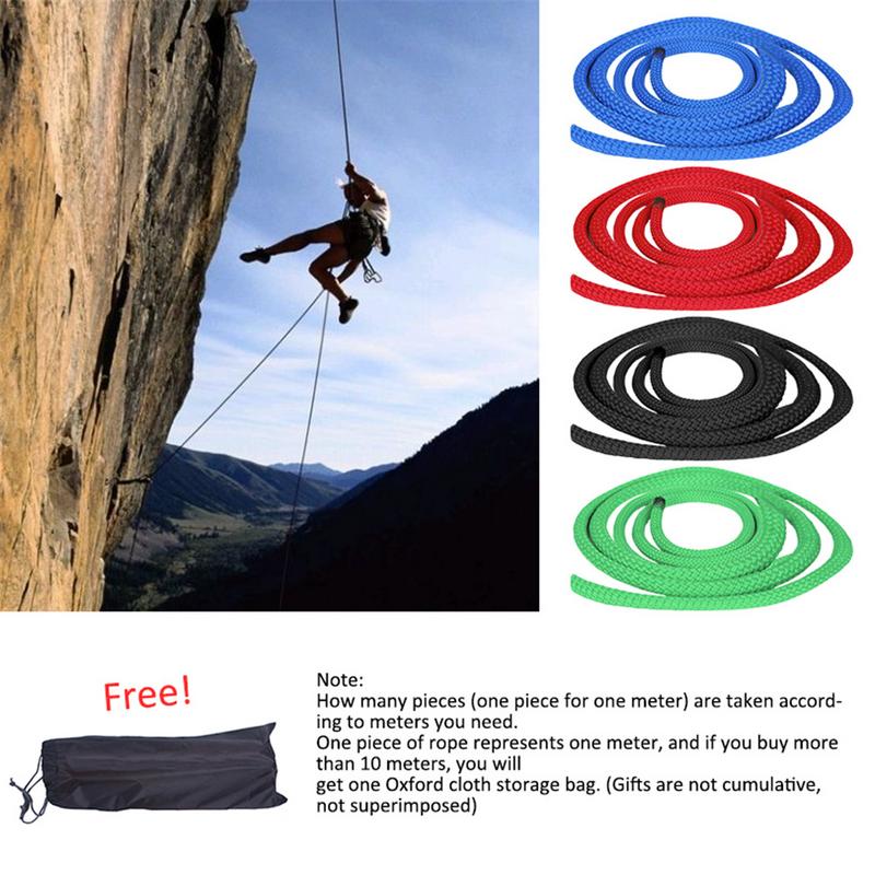 8mm Outdoor Low-Stretch Rope Rescue Rope Climbing Rope Speed Dropping Rope 1m Length