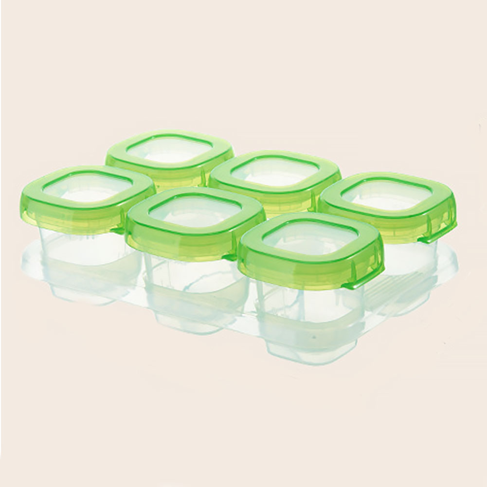 Container Refrigeration Safe Seal Stackable Portable Baby Block Food Storage Reusable Dispenser Snacks