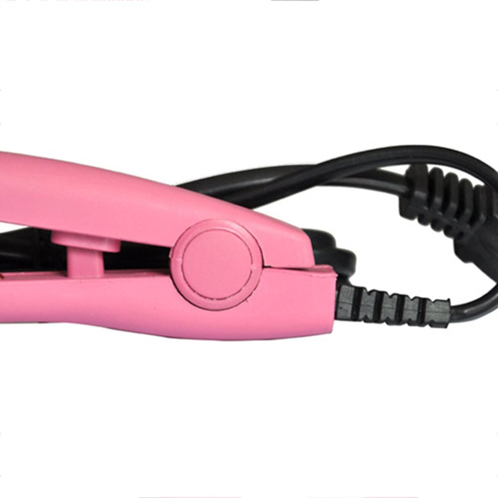 Mini Hair straightener Iron Pink Ceramic Portable Electronic Hairs Straightening Styling Tools Hair