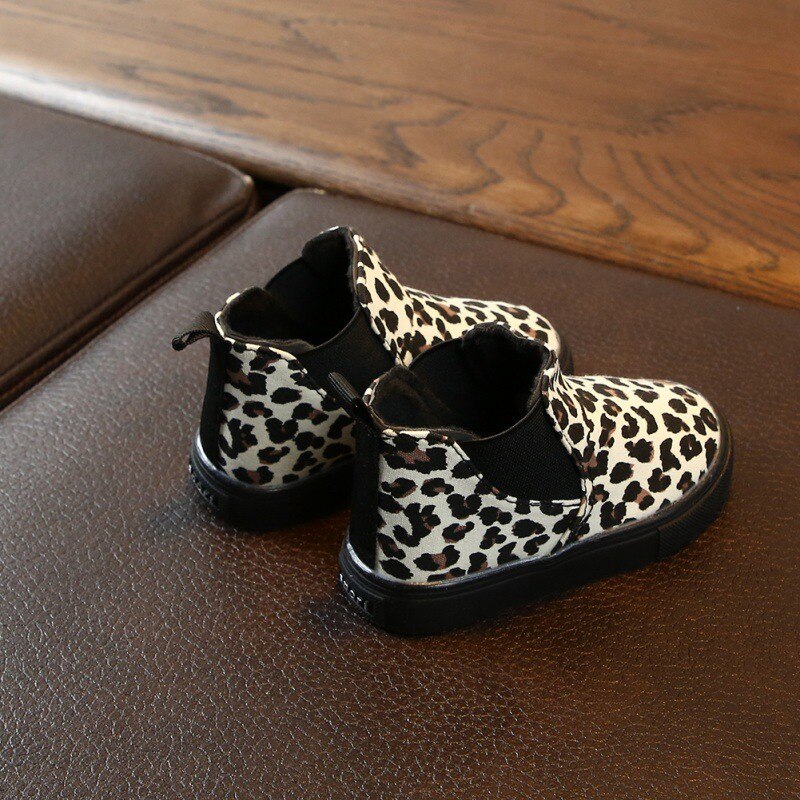 Meisjeslaarzen herfst kinderen casual luipaardprint laarzen baby meisjes casual schoenen antislip wandelschoen kinderen winterlaarzen