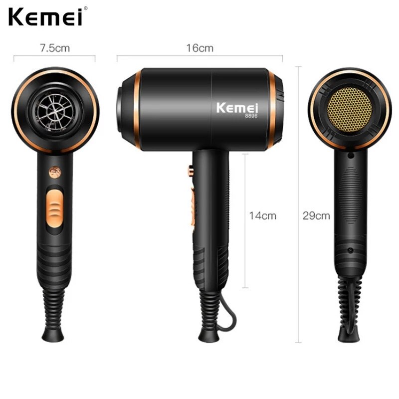 Kemey KM-8896 4000W Föhn Wind Power Krachtige Elektrische Föhn /Cold Air Haardroger Kapper Salon Gereedschappen 220V